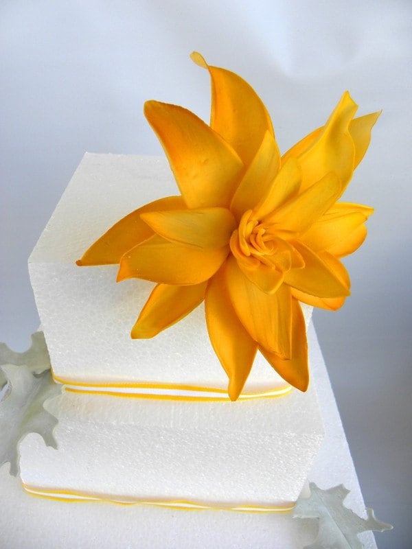 Edible Wedding Cake Topper Dahlia Flower 35 inch Sugar Dahlia choose any 