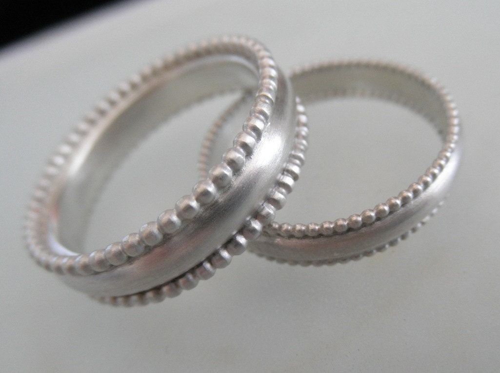 His and Hers Sterling Silver Wedding Rings From GenJewel