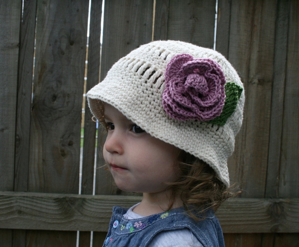 Crochet PATTERN pdf file Summer Sun Hat baby to by monpetitviolon