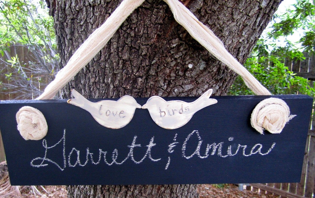 Rustic Chalkboard Wedding Sign