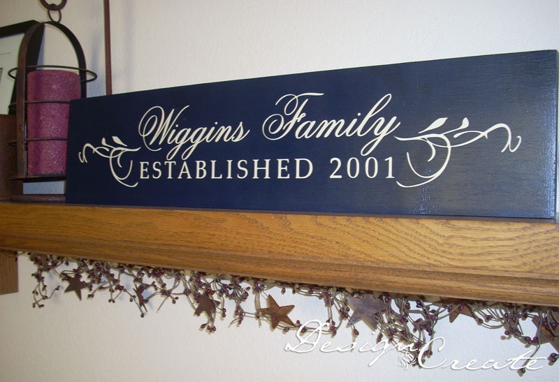 FAMILY ESTABLISHED Sign Wedding Gift personalized custom sign 