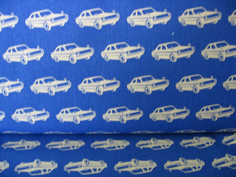 Kokka Retro mini Cars Echino Nico Japanese fabric by Estuko Furuya 1 yard