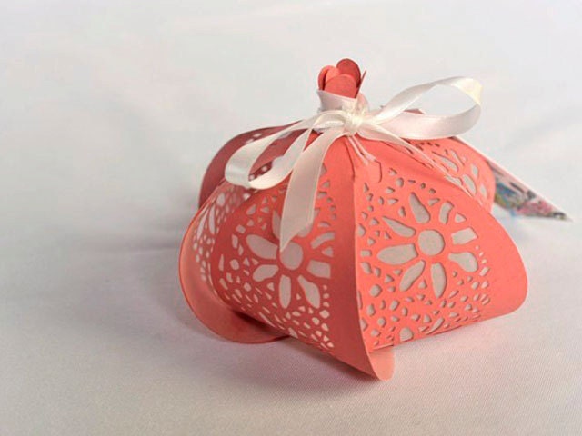 Floral Paper lantern table decorations wedding favour candle handmade made