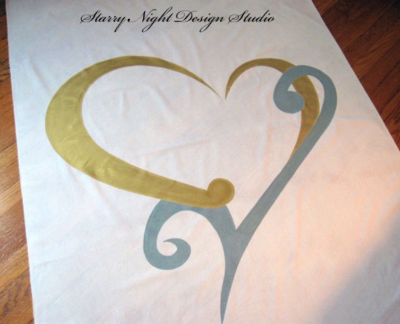 Monogram Wedding Aisle Runner in Real Fabric that Won't Rip or Tear