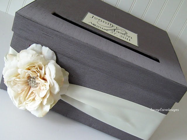 Wedding Gift Card Money Box You customize colors From LaceyClaireDesigns