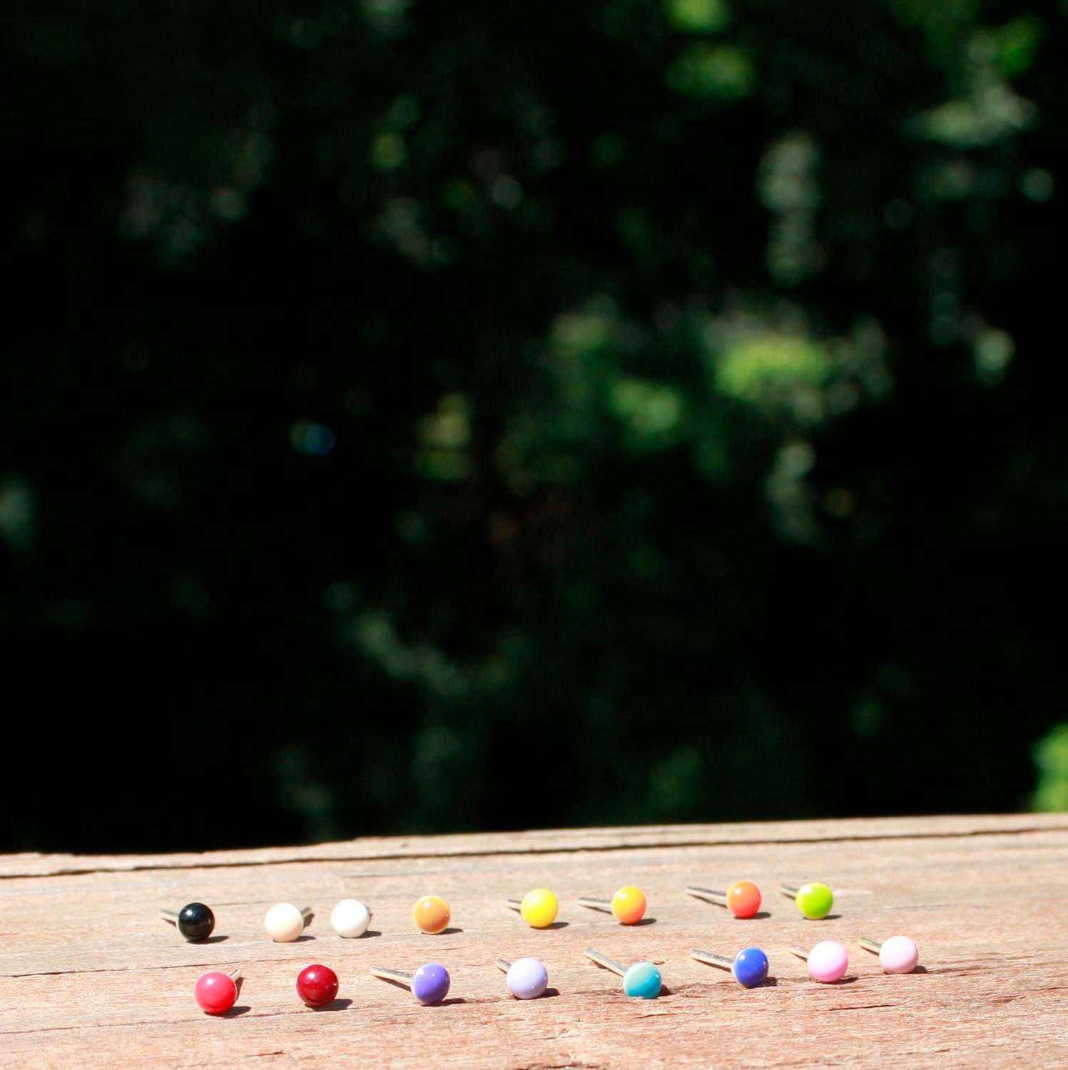 These colorful nose studs are made from sterling silver nose studs  title=