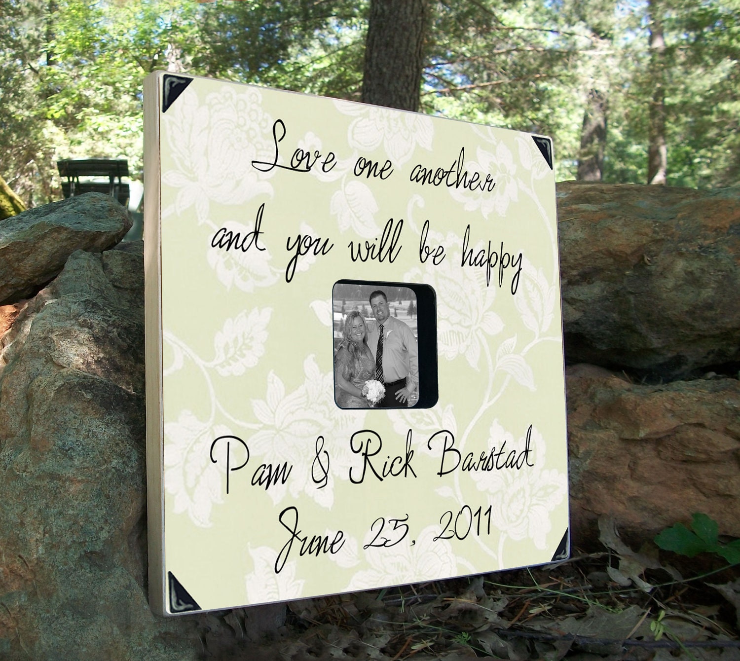 PERSONALIZED PICTURE FRAME Wedding Anniversary Birthday Marriage Vows Add