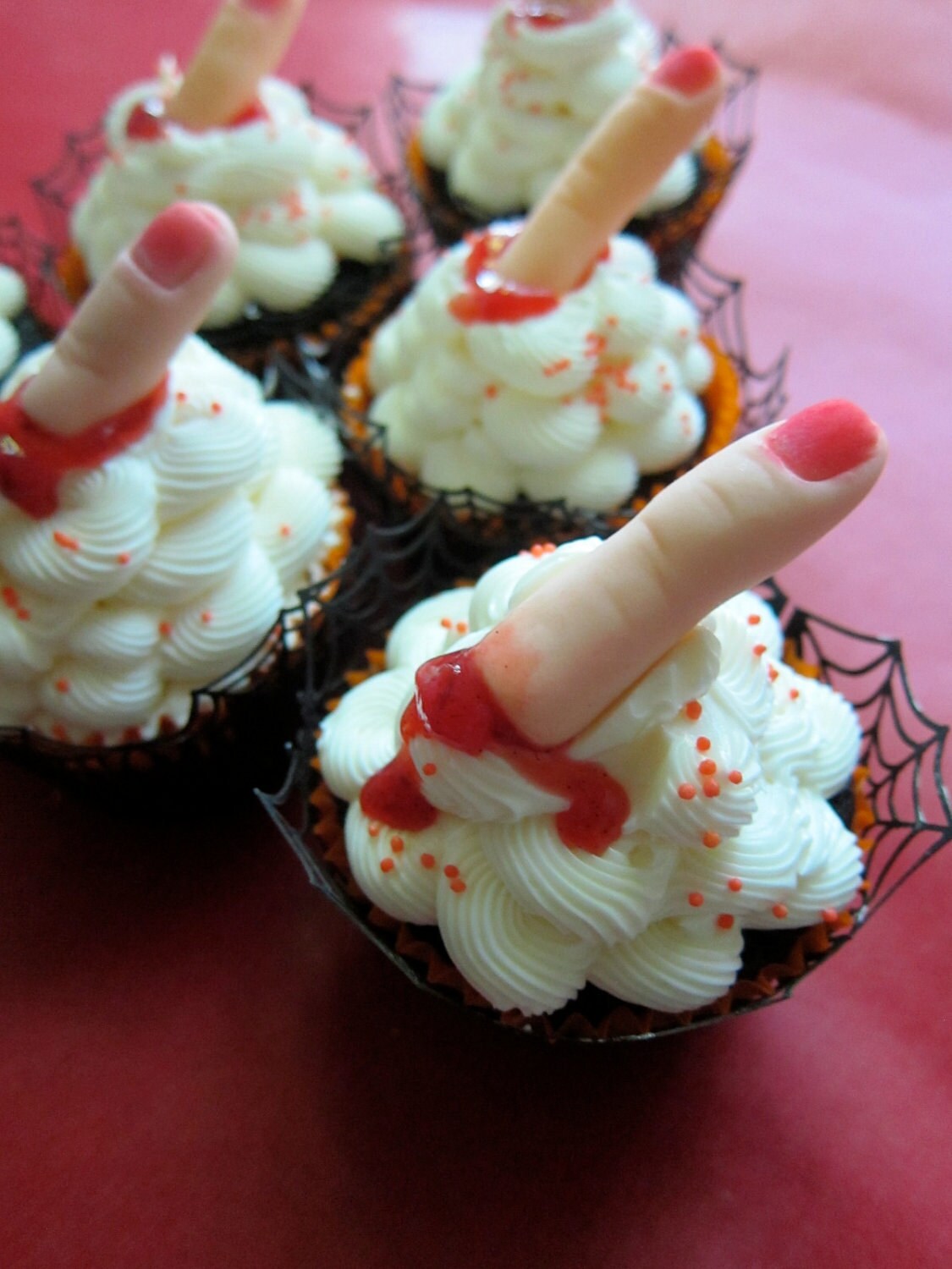 Sweet Scary Finger Cupcake Toppers Sweet Scary Finger Cupcake Toppers