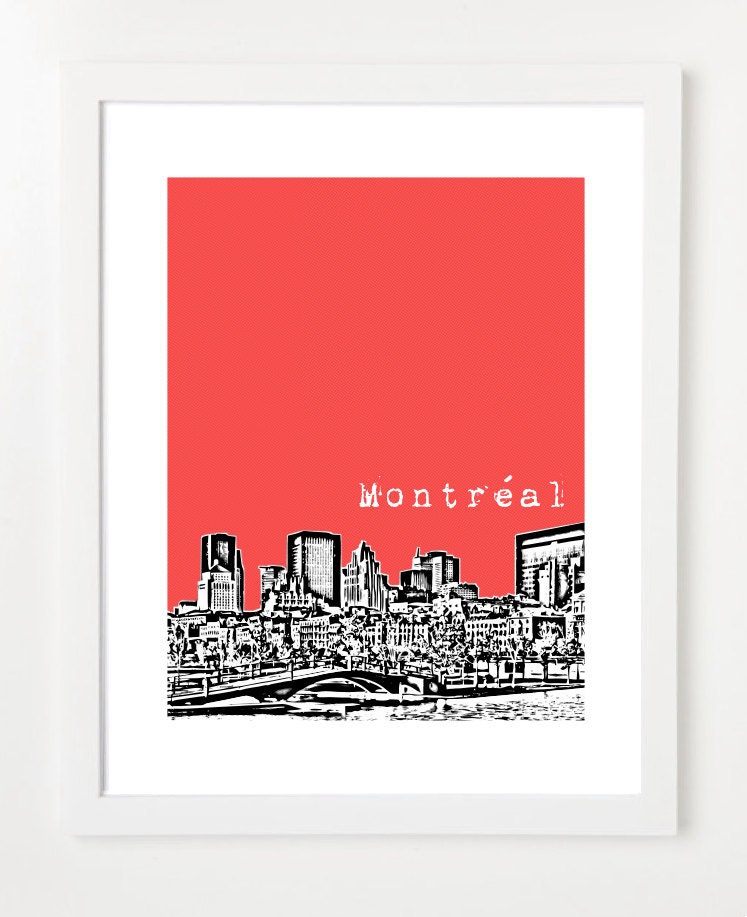 Montreal Skyline Art Print-