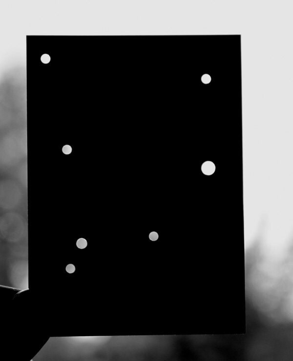 ACEO original moon pencil drawing with holes - constellation Original moon pencil drawing with holes - constellation silhouette