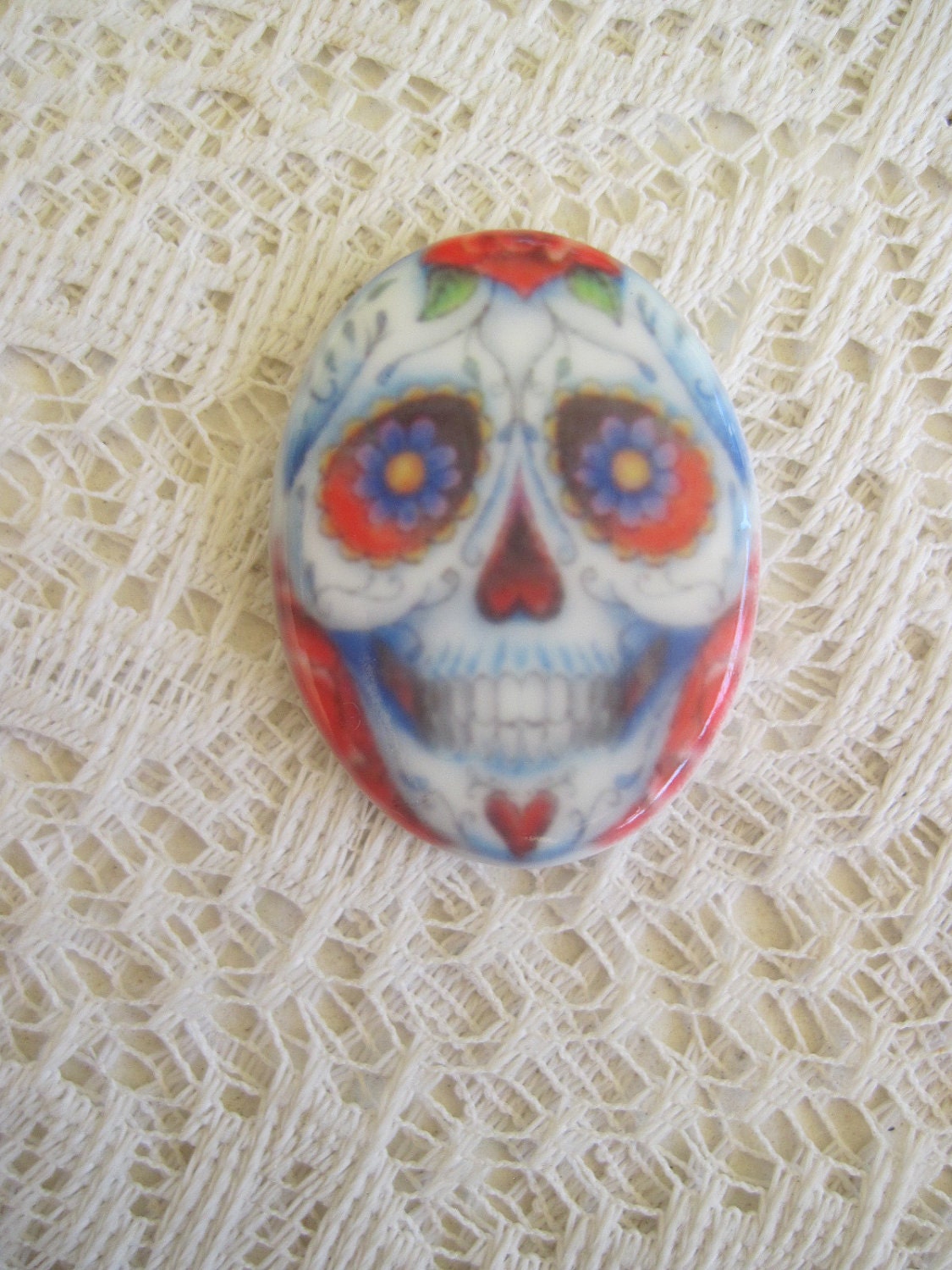 Sugar Skull Cabochon Tattoo
