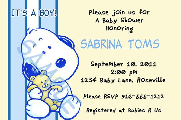 Baby Snoopy Baby Shower or 1st