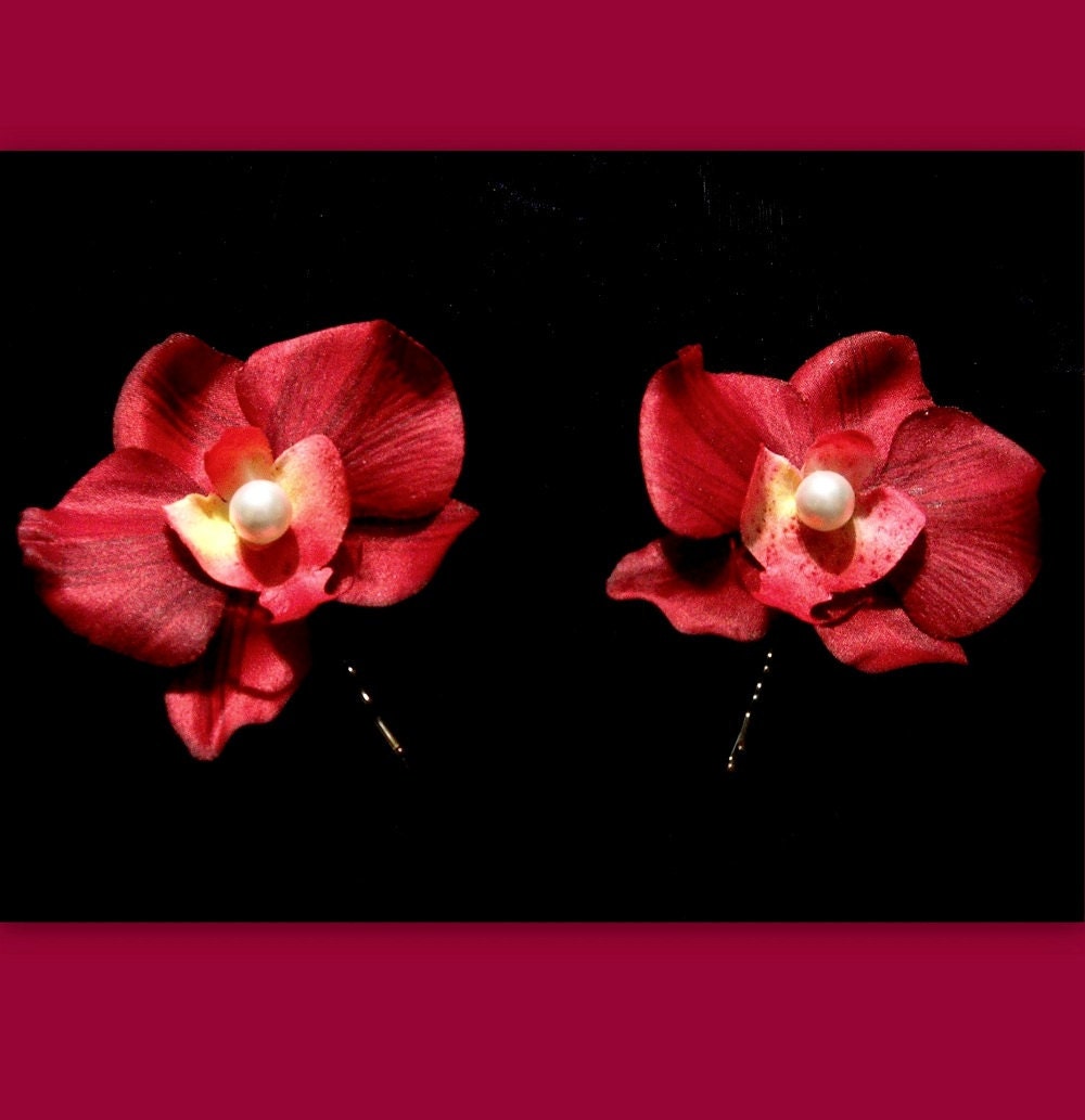 burgundy orchid wedding centerpieces