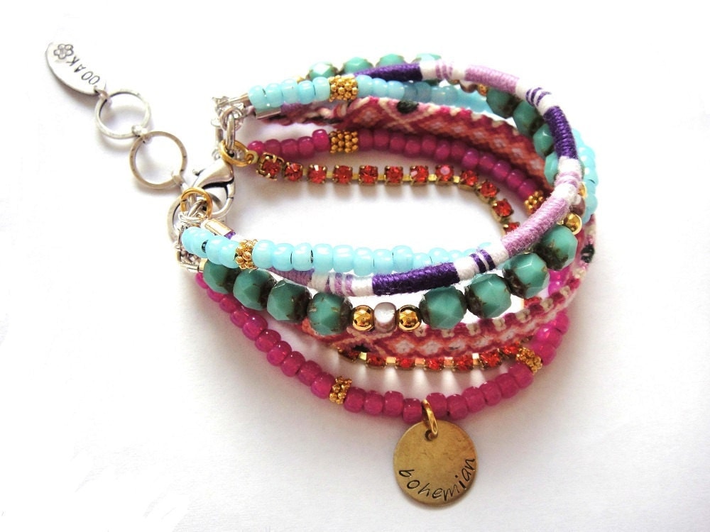Bohemian hippie bracelet - friendship bracelets