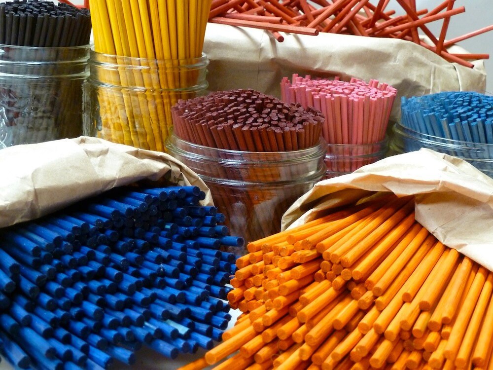 Custom Coloured and Cut Sticks on Etsy