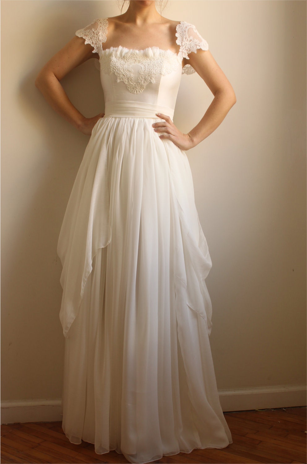 Velma Silk Lace Wedding Dress