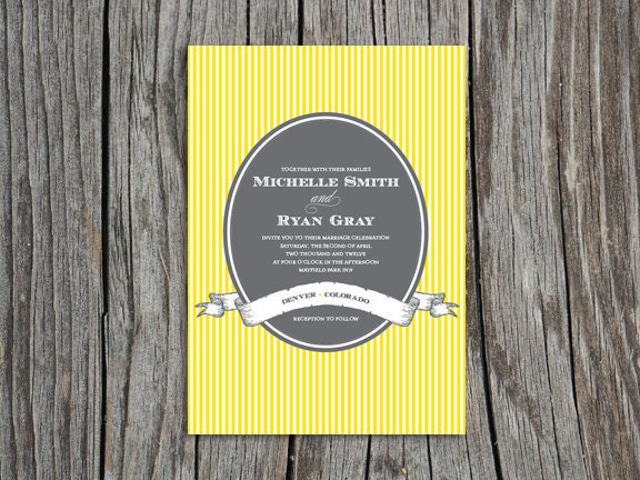 Custom Printable Wedding Invitation Response Card COUNTRY CLUB