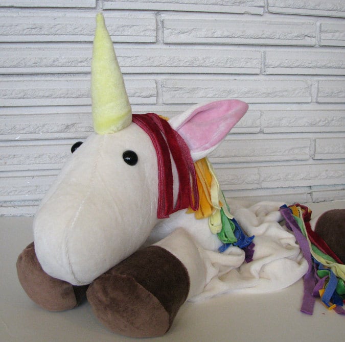 OBV Rainbow Unicorn Pillow Friend