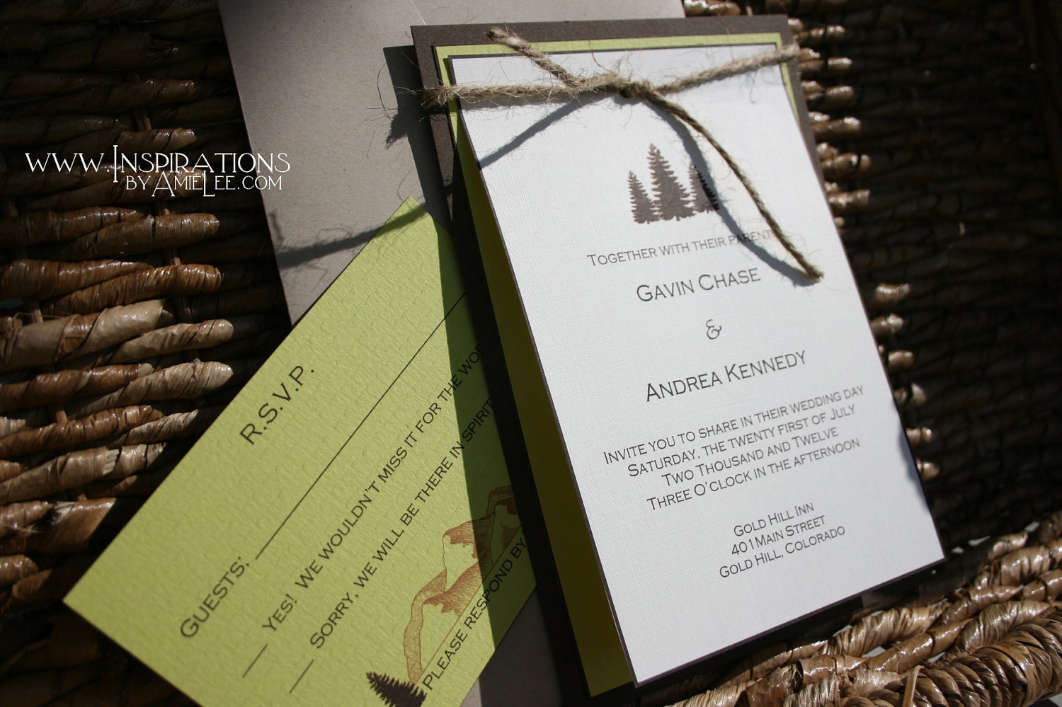 rustic wedding invitations