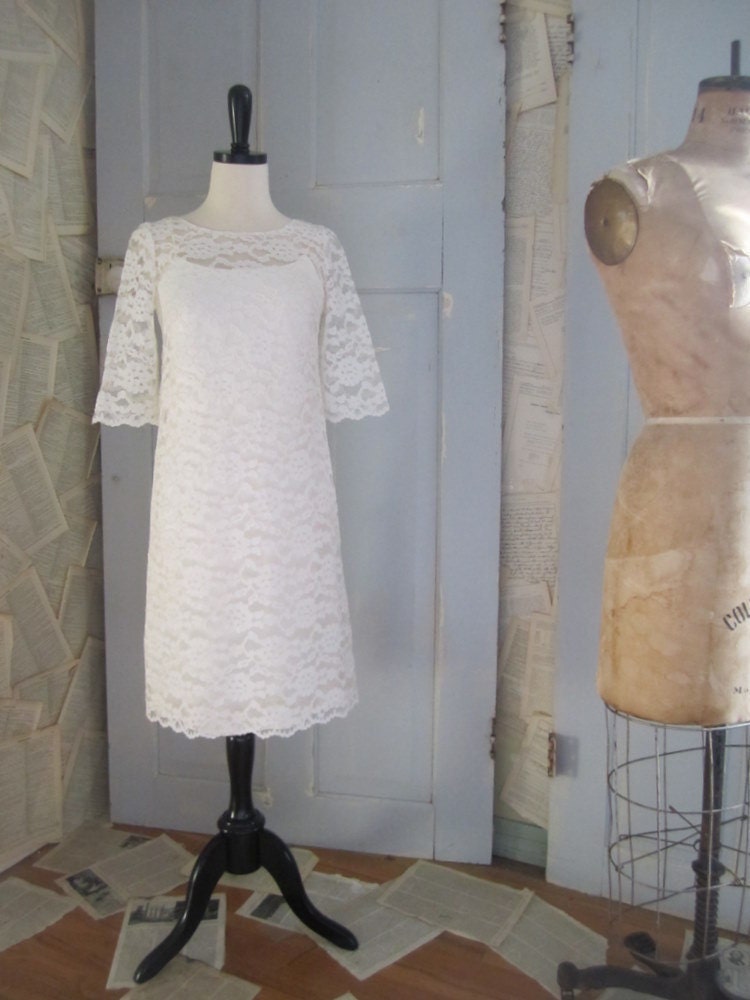 Vintage 1960s Wedding Dress 1960s Lace Wedding Dress SM