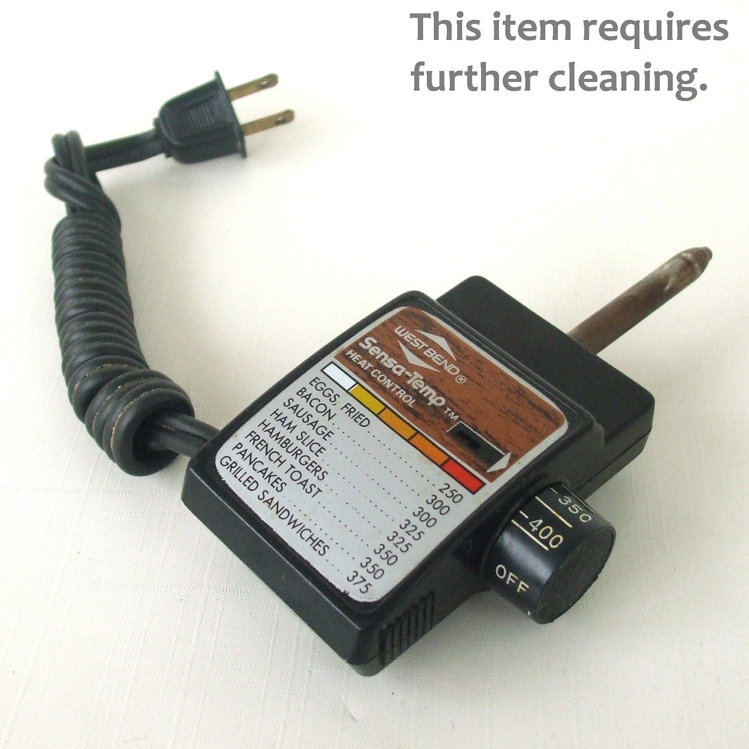 WB 1 Heat Control Cord Replacement Part fits Miracle Maid/Lektro Maid