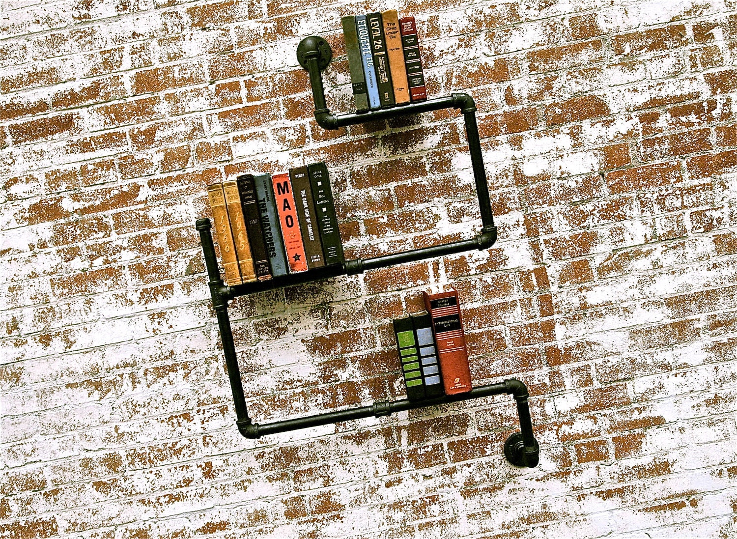 Bookshelf Industrial Pipe Level 2