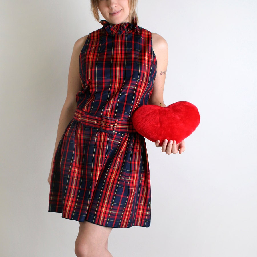 Vintage Plaid Mini Dress