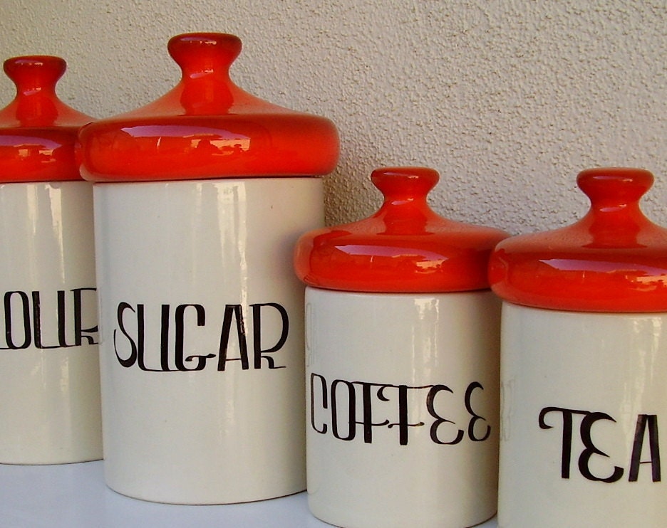 Circa White Ceramic Kitchen Canister Set