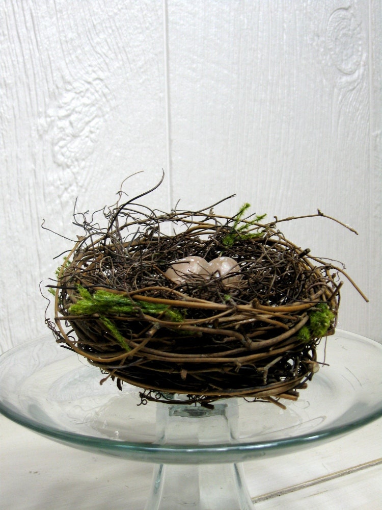 Woodland Rustic Birds Nest Wedding Cake Topper