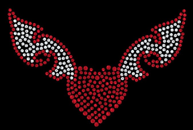 Heart with Tribal Angel Wings