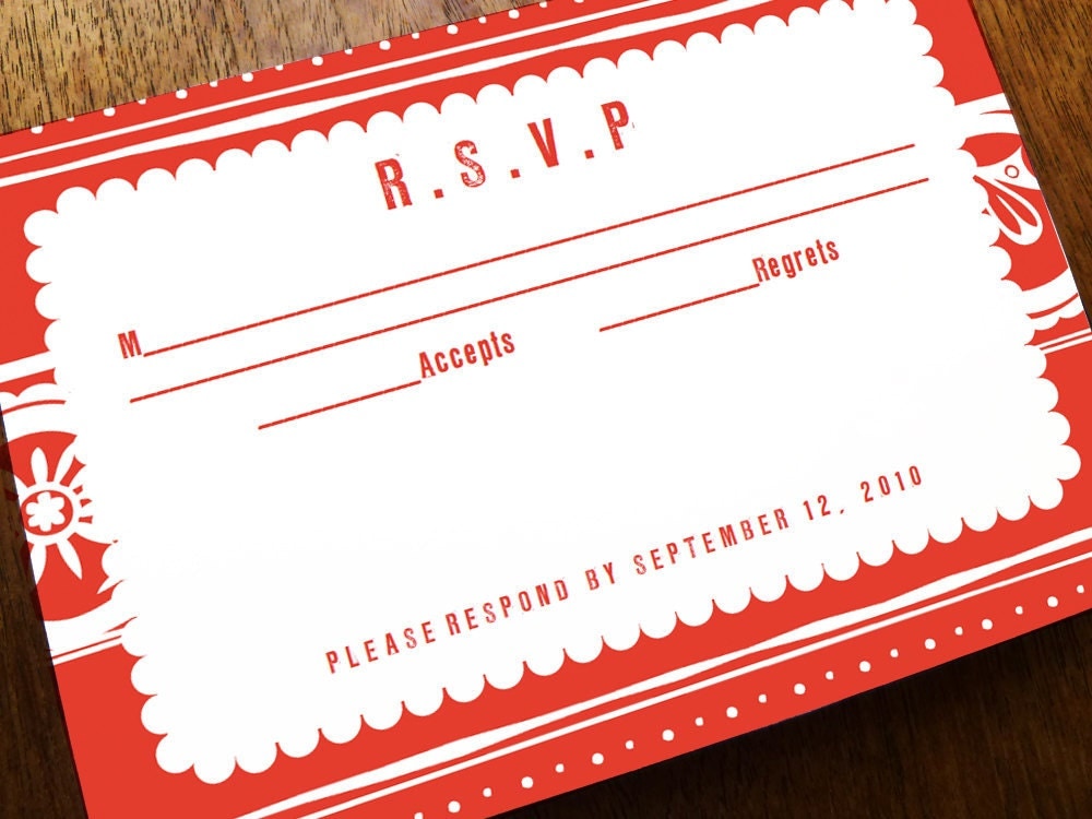 Printable Wedding Response Card Papelo From empapers