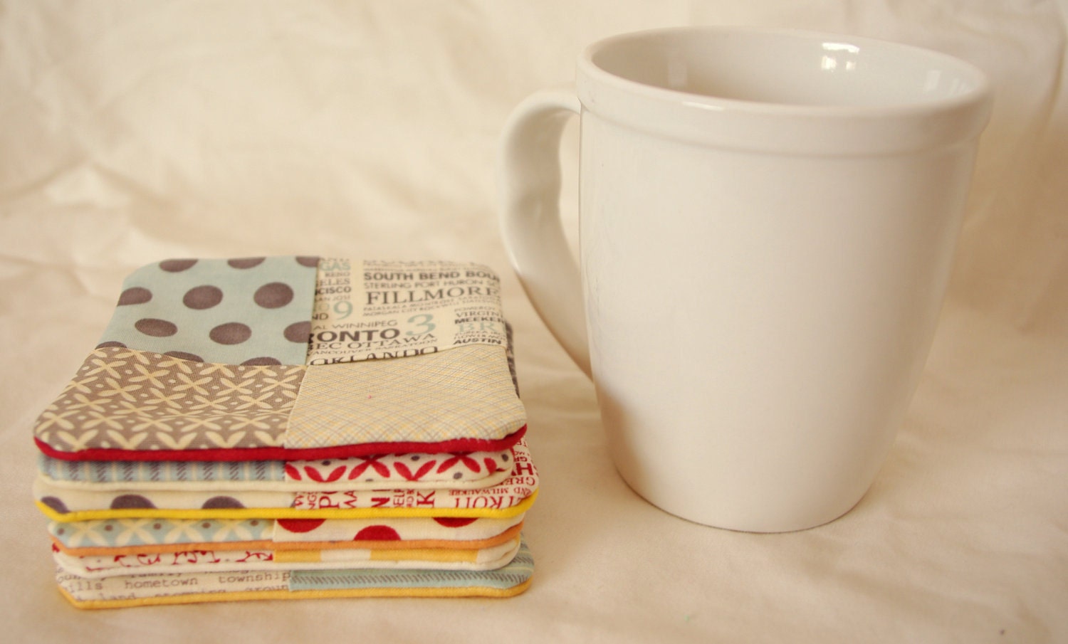 Fabric Coasters -- Coming Home
