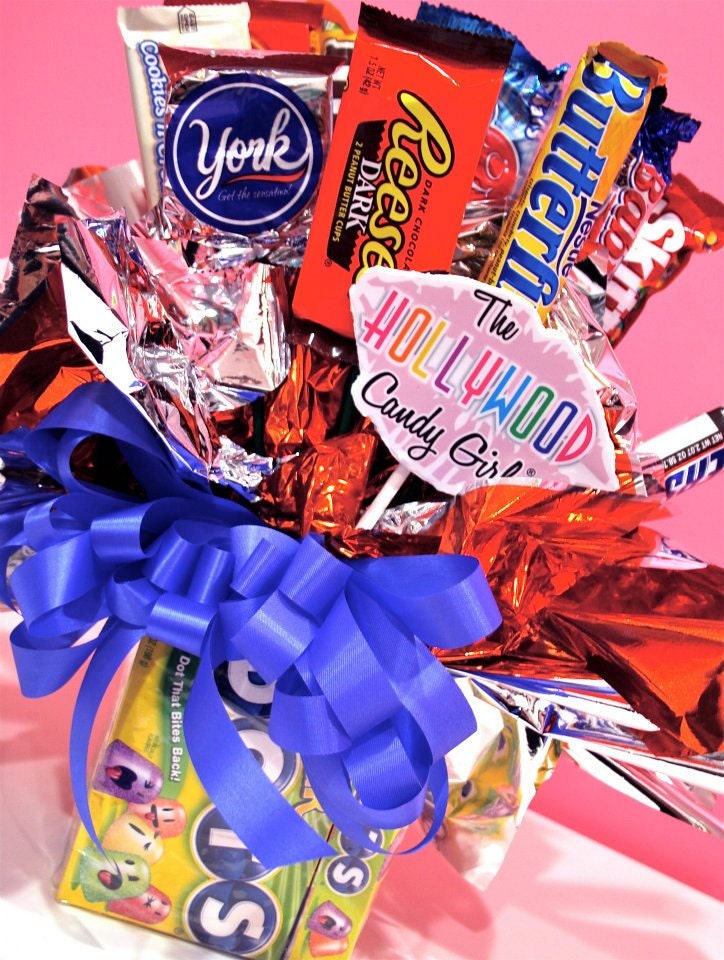 Retro DOTS Chocolate Candy Bouquet Centerpiece Candy Buffet Decor 