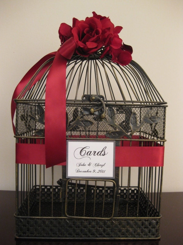 Birdcage Wedding Card Holder Vintage Style Large Wedding Card Holder Bird 