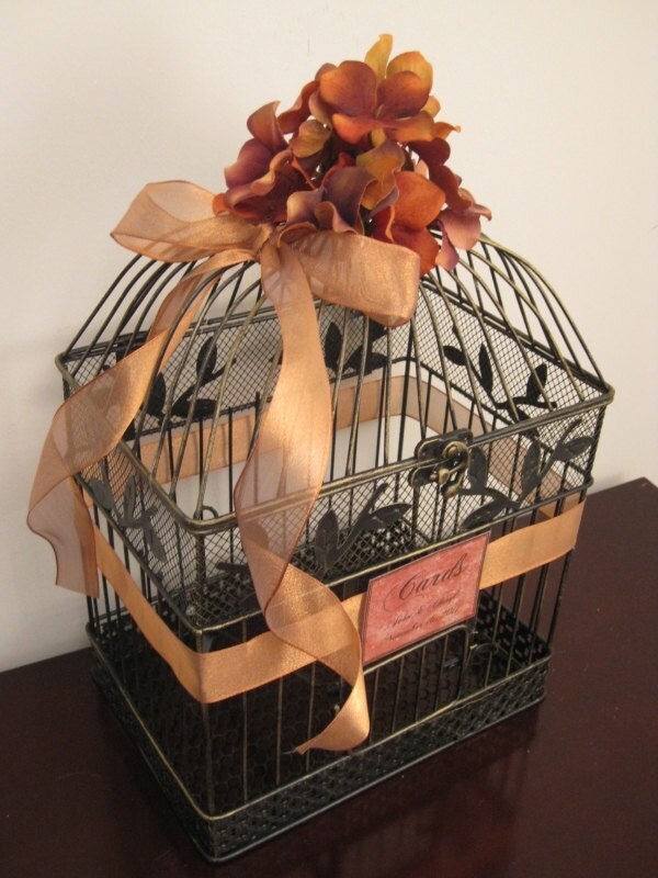 Vintage Style Bird Cage Wedding Card Holder Wedding Card Holder Birdcage 