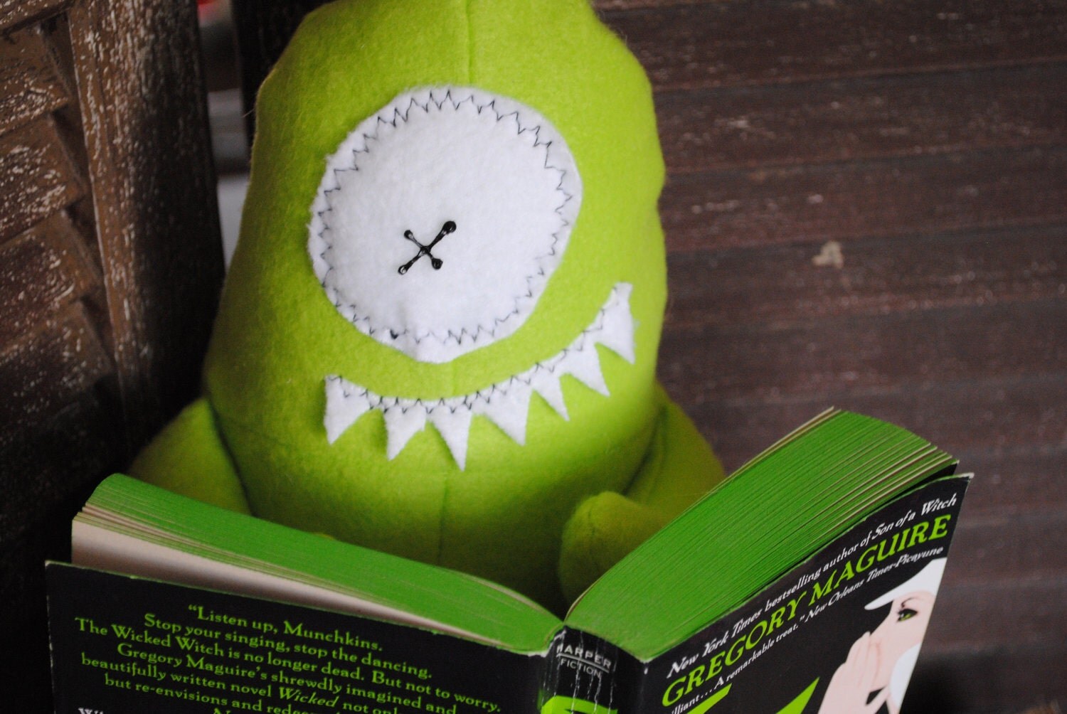 Monster Plush, cyclops plush, alien plush, Full Sized Little Green Guy