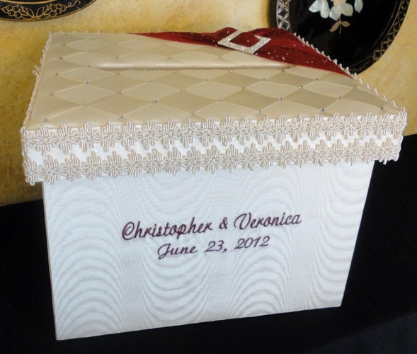 Personalize Wedding Accessories Card and Money Box Apple Red 