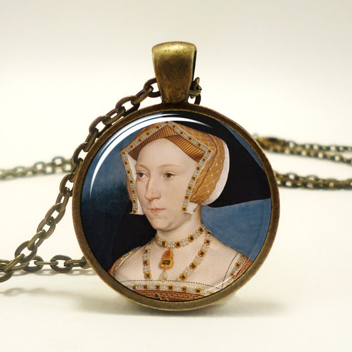 Jane Seymour Necklace Queen of England Tudor Portrait Pendant Henry VIII