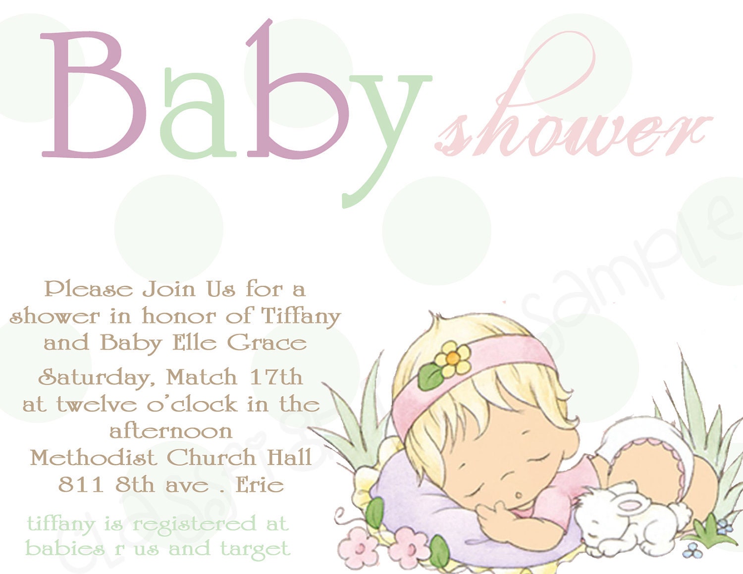 Baby Shower Precious Moments Invitation