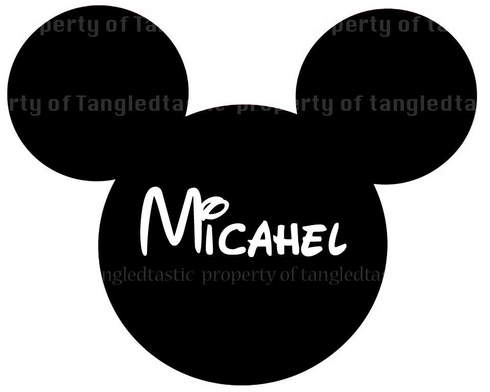 Mickey mouse Disney Printable DIY Appliqu Iron On Personalized Your Wording