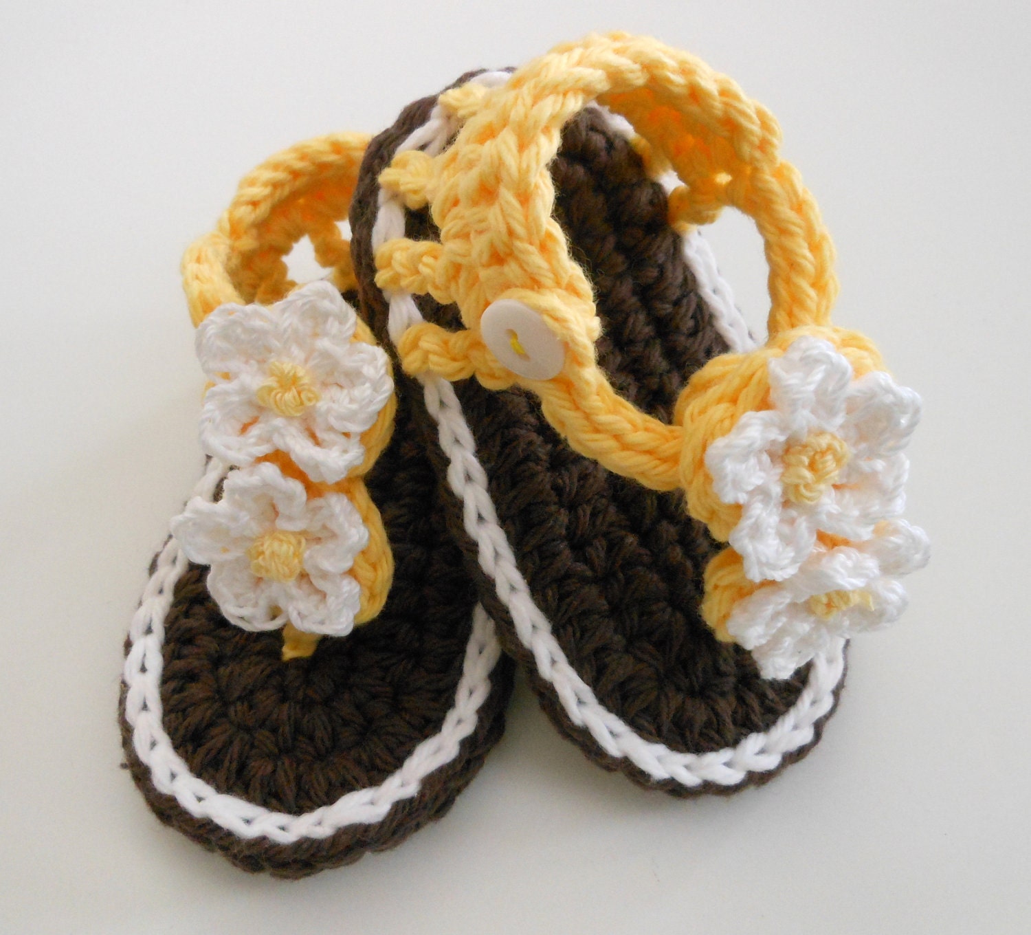 Crochet Bootie Sandals-Crochet Baby Sandals-Crochet Booties-Brown ...