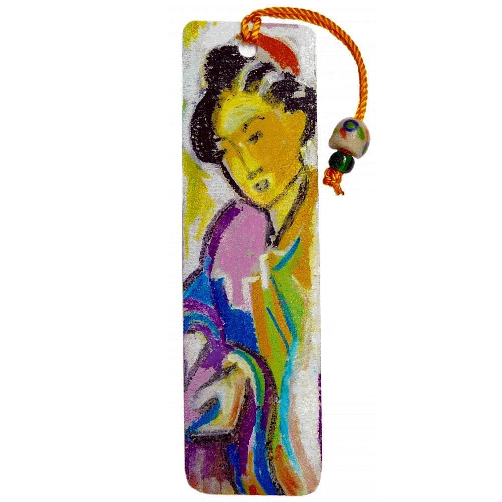 Geisha in Her Kimono Dancing Japan Original Design Bookmark