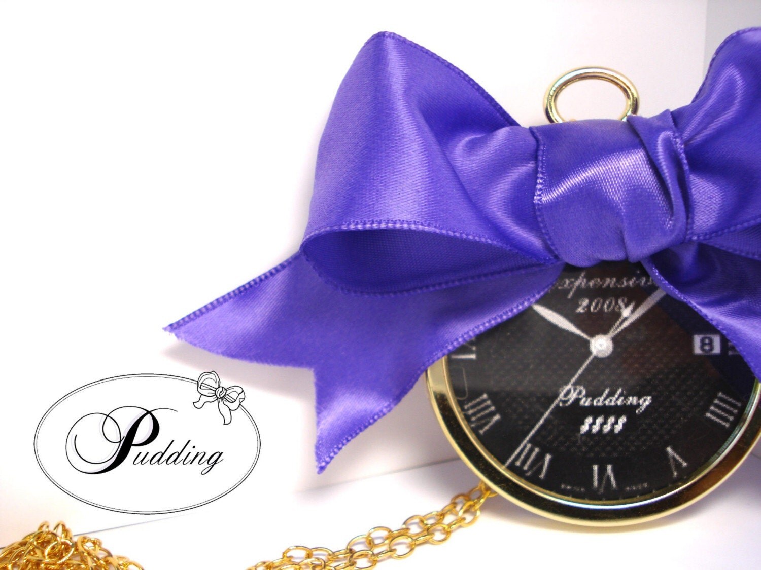 Huge Fake Bling Bling Gold Watch Necklace by by Thepuddingstore