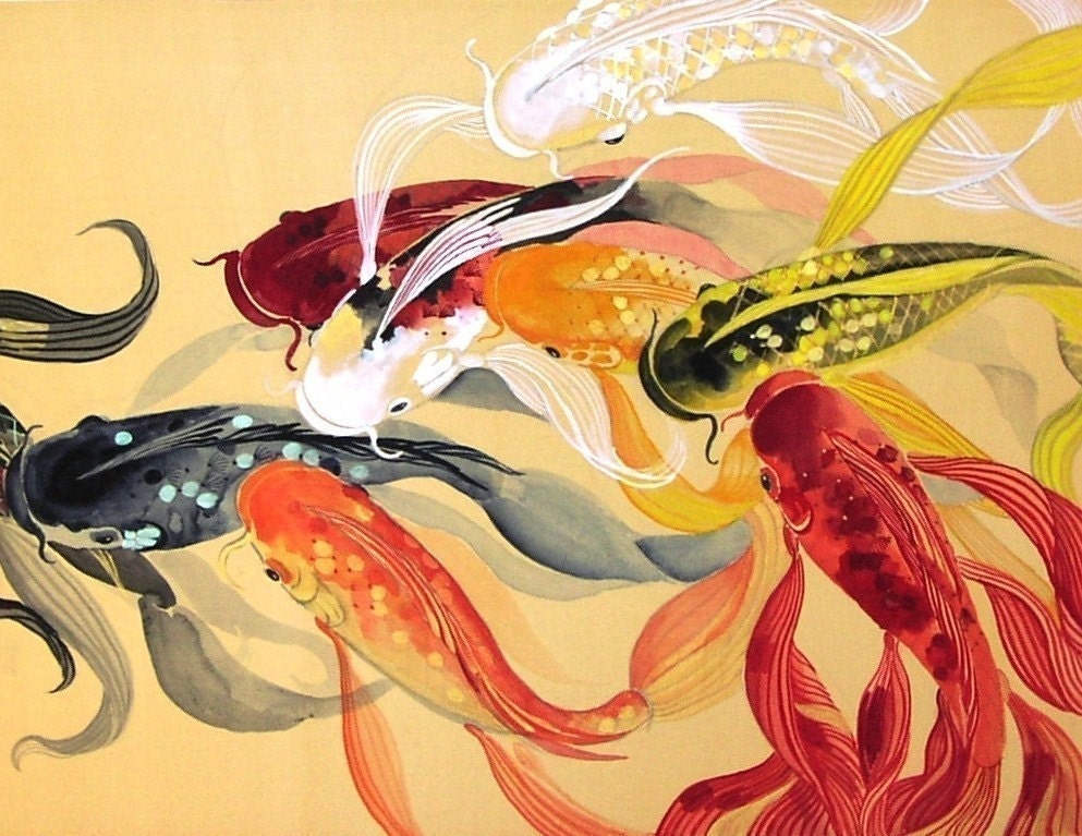 Koi Fish of Chinese Brush