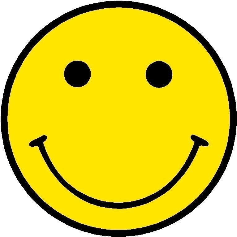 Smiley Face Vinyl Decal Sticker Adhesive in 10 inch size