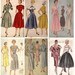 Рисунки моделей из журналов мод 50-х годов.