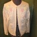 Beaded Hong Kong Cashmere Cardigan Sweater Bust 40