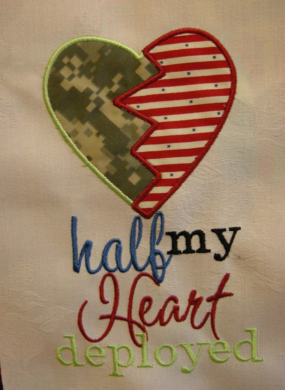 Download Half my heart deployed Applique Police Fireman by ...