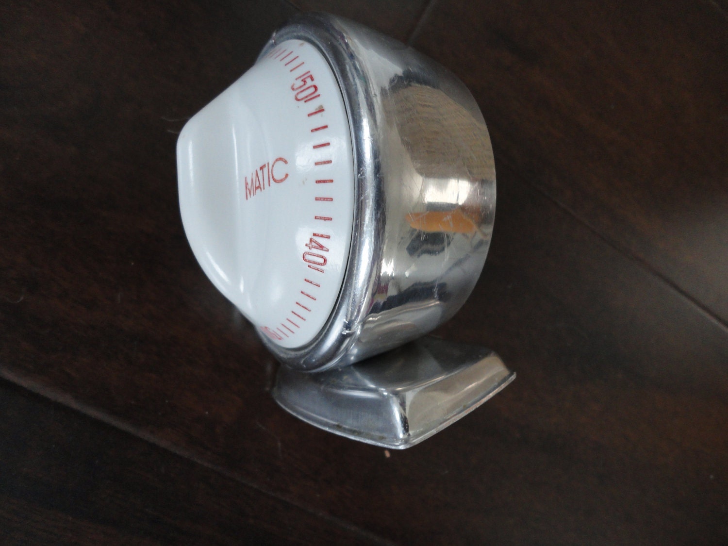 Vintage Chrome Kitchen Timer Mirro Matic