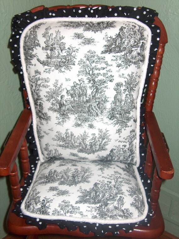 Items similar to Custom Black and White Toile High Chair Pads on Etsy